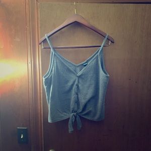 grey crop tank